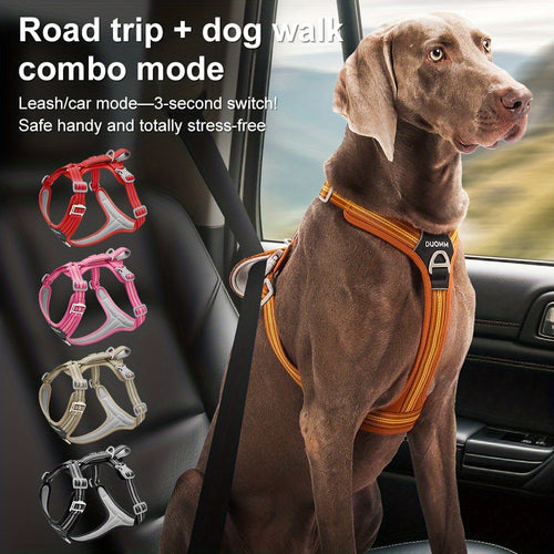 2pcs SET No-Pull Dog Harness with Leash(Length: 98inch\u002F250cm) - Breathable, Padded & Water-Resistant for Everyday Use Great for Small, Medium And Large Dogs.
