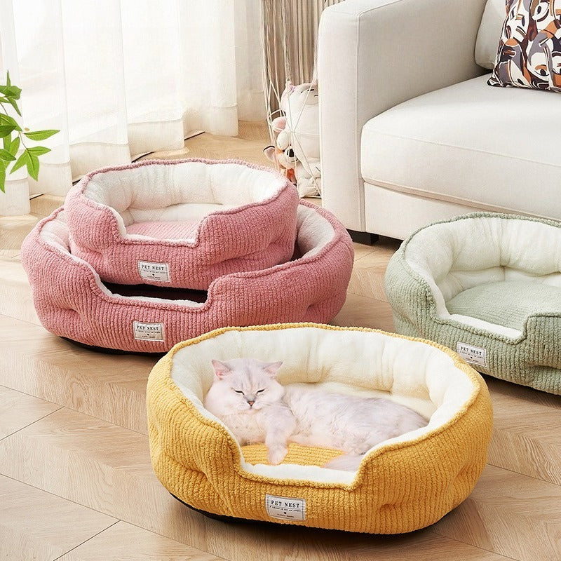 Thick and Warm in Winter, Pet Kennel, Large, Medium and Small Dogs, General Model, Teddy Corgi, Suitable for All Seasons, Christmas Mat, Removable, Washable, Antiskid, Soft, Skin Friendly, Easy to Clean, Practical Household Pet Products