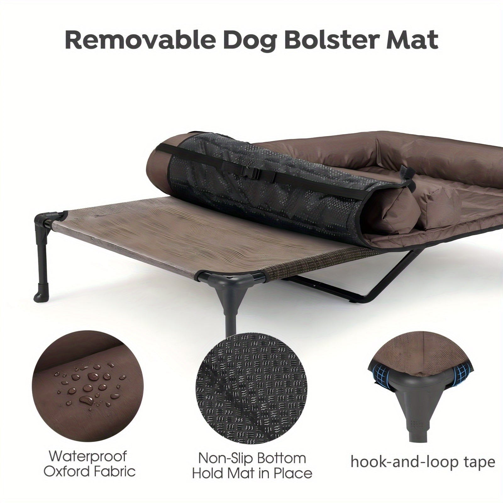 Cooling Dog Bed Breathable & Cooling Veehoo XL\u002FXXL Elevated Dog Bed | Removable Double Cushion for 2 Medium Dogs, Washable Teslin Mesh, Skid-Resistant Feet, Portable Outdoor Extra Large Lifted Hammock Indoor Pet Bed
