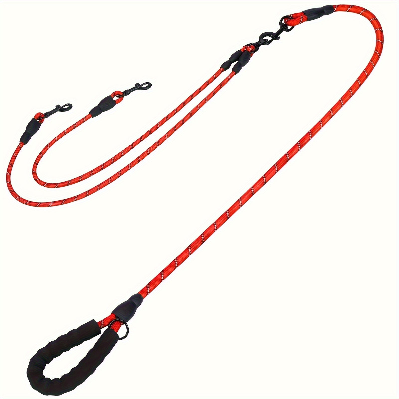 Dual Dog Leash, 360° Tangle-Free Design, Comfortable Shock-Absorbing Reflective Leash, 78.0 inch Long, Suitable for Walking And Training Two Dogs at The Same Time, Available in 7 Colors