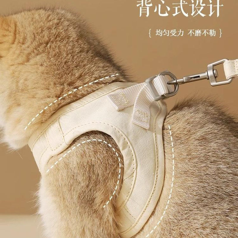 A Cat Harness with a Leash Designed to Prevent Escape, Perfect for Taking Your Cat Out for Walks